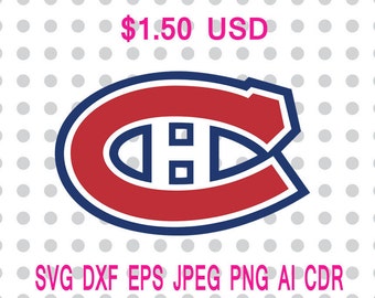 Montreal Canadiens Logo Svg Dxf Eps Png Jpg Cdr Ai Cut Vector File Silhouette Cameo Cricut Design Vinyl Decal