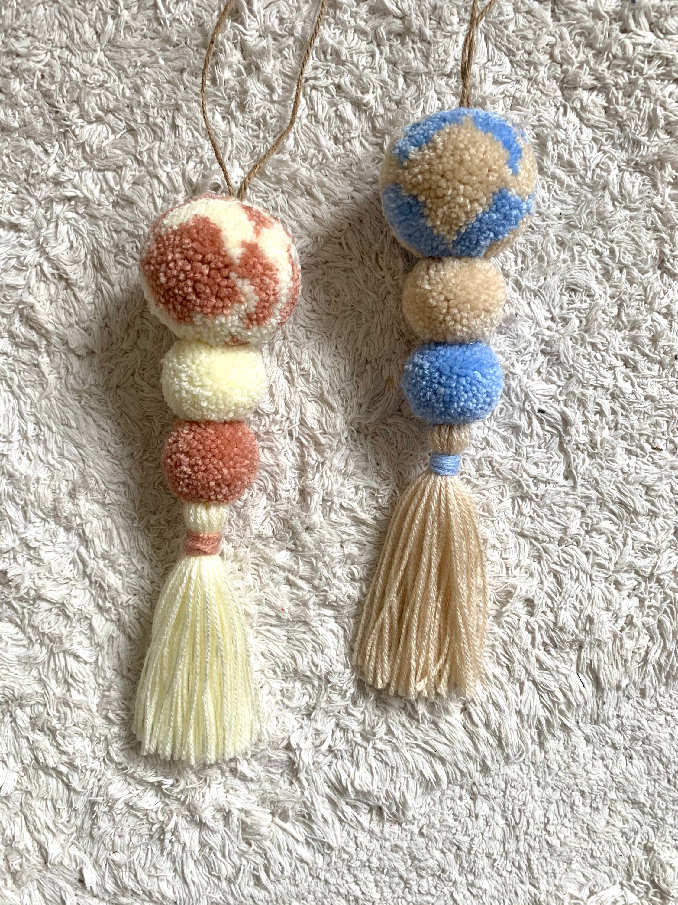 Decorative Pom Pom Door Knob Tassel / Wall Hanging / Tassel Etsy