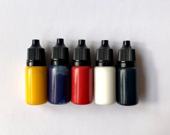 Jesmonite Pigment | Acrylic Resin Pigment | Set of 5 | 10mls per bottle