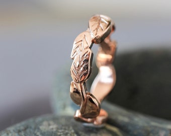 Leaves wedding band for man, bold wedding ring, rustic ring, mens jewelry, unique wedding band, leaf wedding band, nature inspired, branch