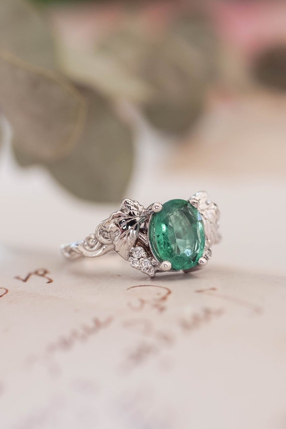 Green leaf ring sale