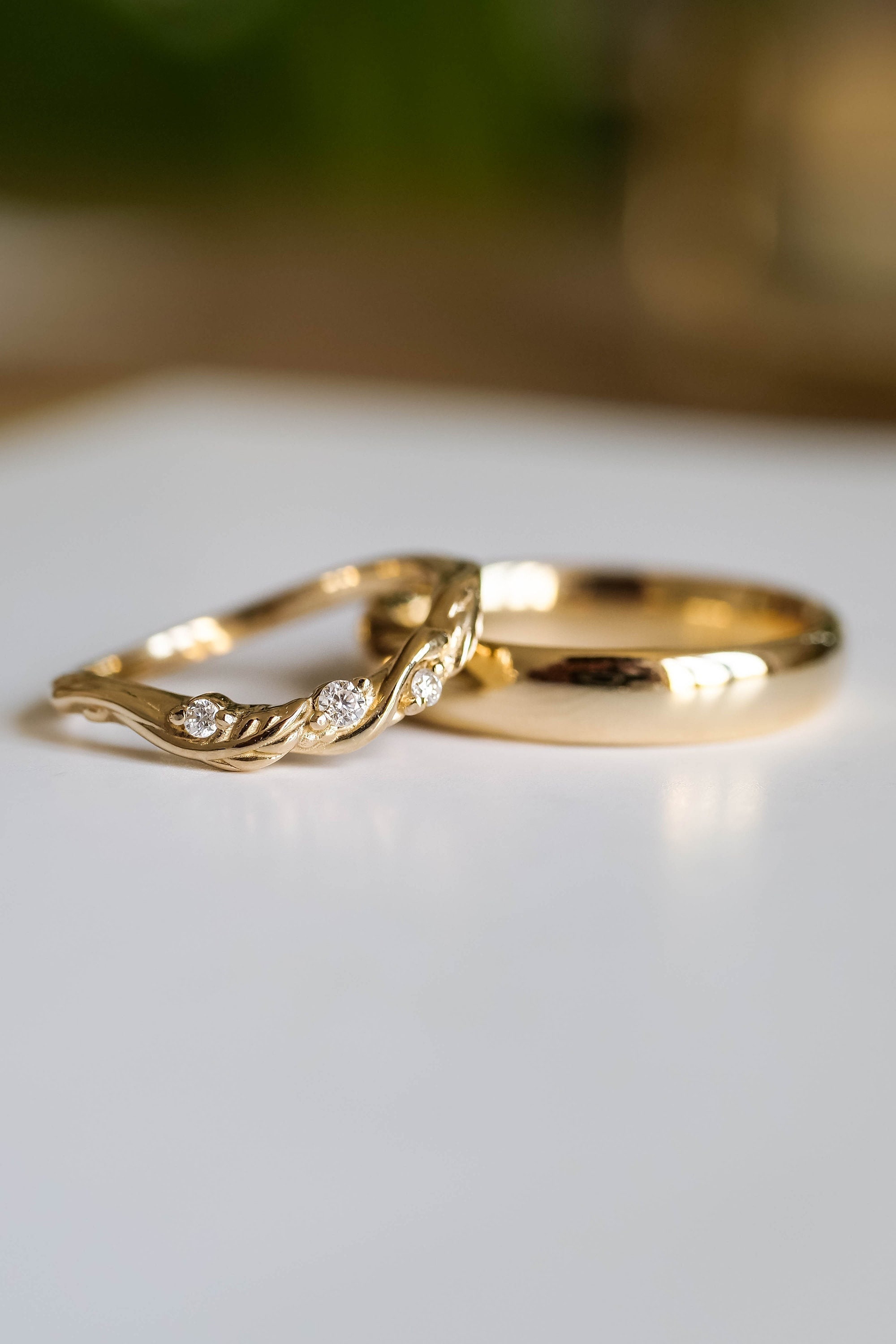 Wedding Ring Set His and Her Etsy Singapore