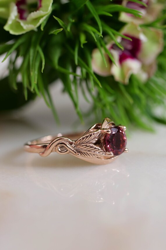 Bague en tourmaline rose