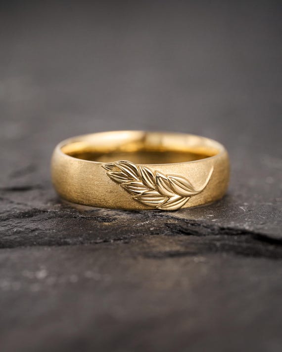 Allsop Bros. Anello nuziale Art Deco in oro platino con fiori di Orange