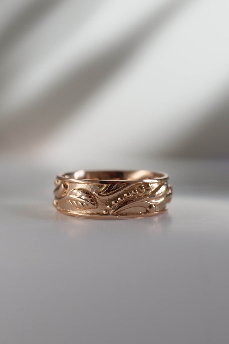 textured wedding ring for man
