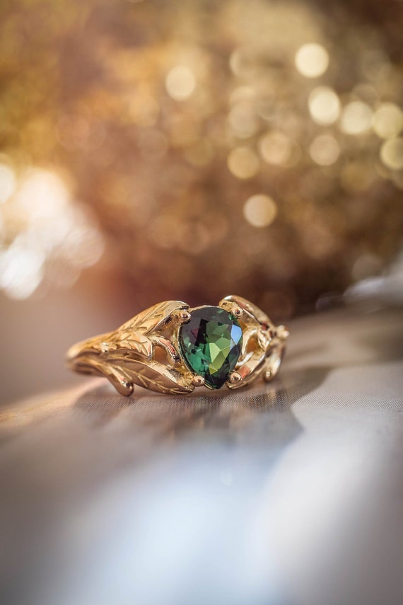 Green leaf best sale ring