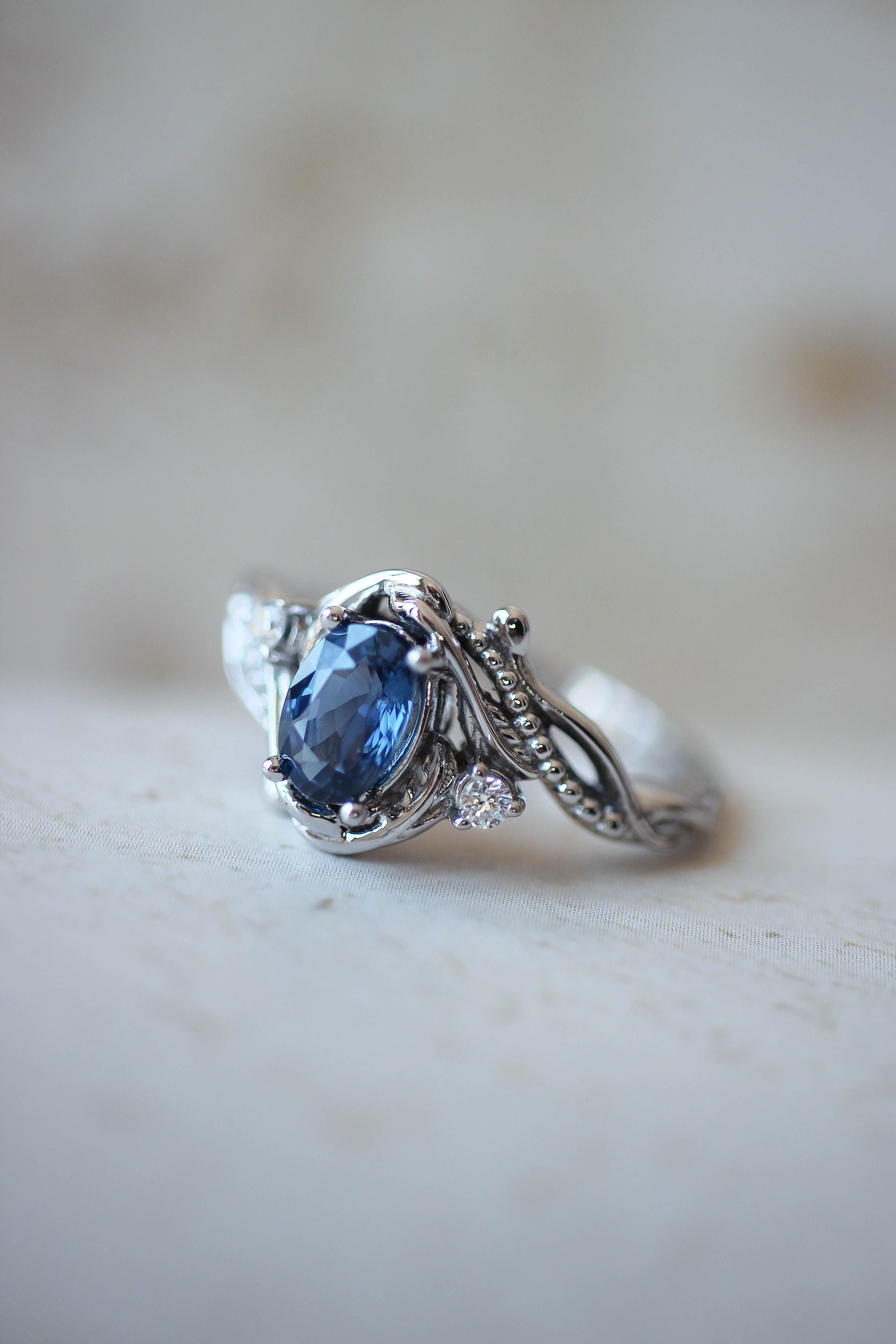Toi et Moi Victorian Sapphire & Diamond Ring | Victorian Box