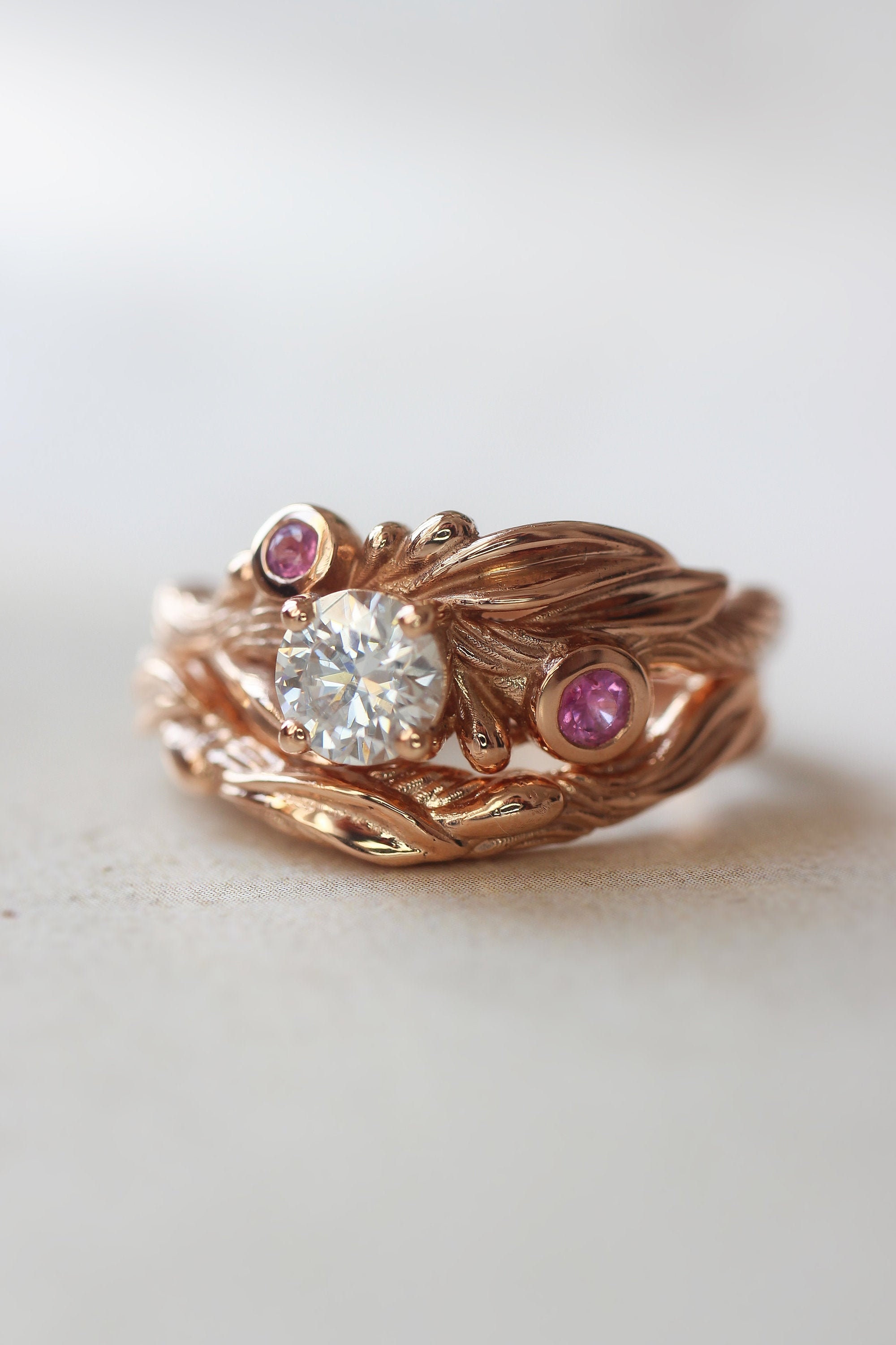 18kt rose gold Forest Berry Bouquet ring