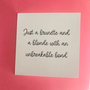Beste Freundin Karte, brünette und blond, Beste Freundin Geburtstag, Freundschaftskarte, Besties Geburtstag, Mädchen Freunde, Fröhliche Freundin Karte,