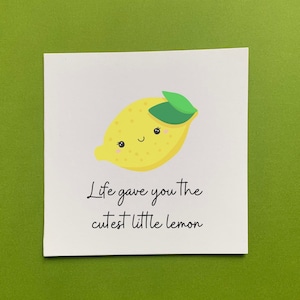 New baby card, baby shower cards, life gave you a cutest lemon baby card, congrats on pregnancy card, congrats newborn card