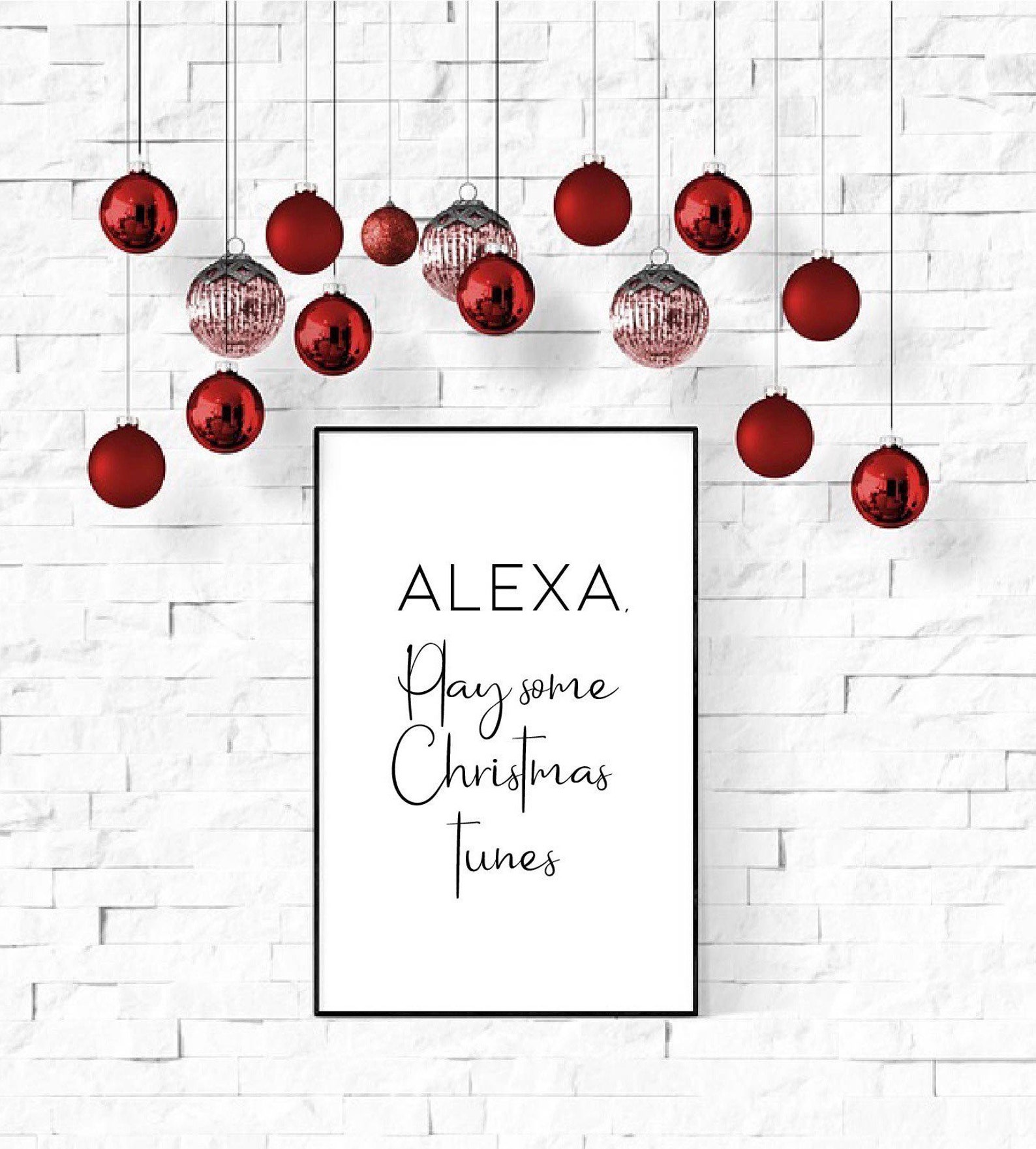 Christmas print alexa play Christmas tunes Xmas decor 2020 Etsy