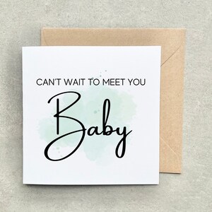 J’ai hâte de rencontrer une carte de vœux pour bébé, des cartes de douche de bébé, une carte de bébé non genrée, une nouvelle carte d’ami bébé