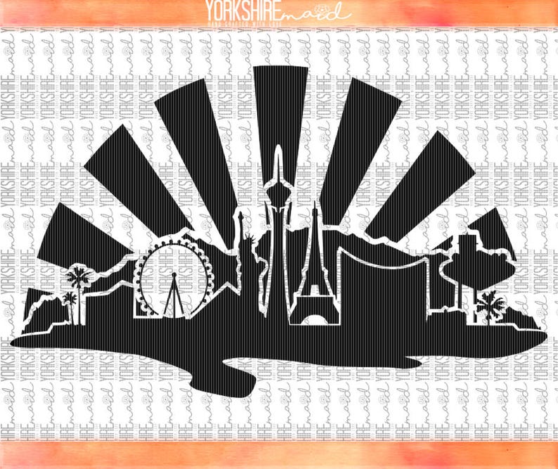 Download Las Vegas Skyline Silhouette SVG / PNG / JPEG for Cricut | Etsy