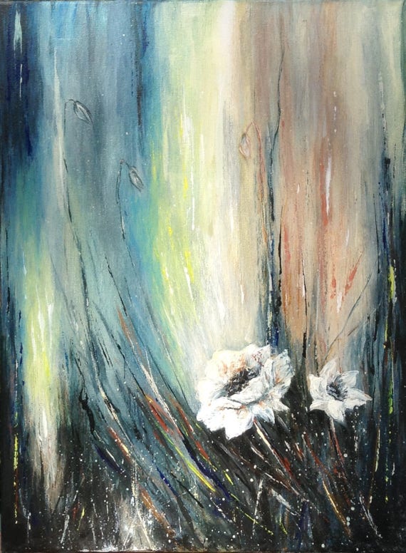 Painting Light In The Dark Acrylic On Canvas Etsy