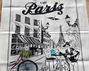 Tea towel "Bonsoir Paris" from the Stella company, Portugal