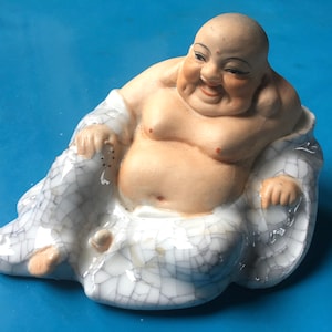 Vintage Buddha made of porcelain - 50s - laughing Buddha
