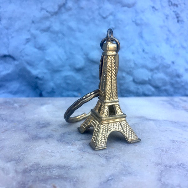 Vintage Paris keychain Eiffel Tower, 50s, made in France