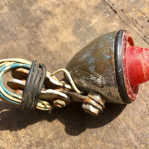 Vintage bicycle taillight 1930s, find Portugal, Steampunk material