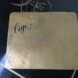 Scatola di sigarette Art Déco vintage, Francia anni '30, scatola da tavolo con coperchio incernierato