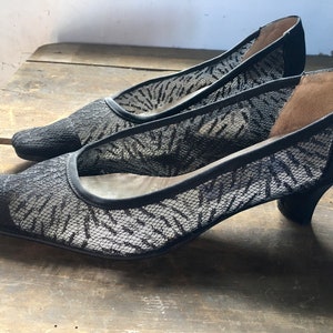 Vintage Zelasal pumps Stile Giovane 80s original made of silk crepe fabric original image 2