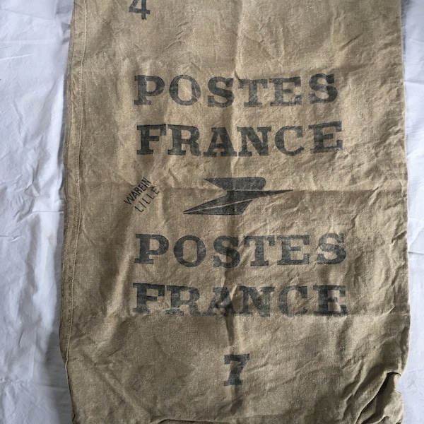 Vintage Postsack aus Lille - Postes France - sehr stabiles, schweres Leinen - 1950er Jahre