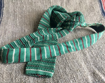 Vintage silk knit tie Pestana and Brito - 1960s - pure silk - knit scarf - 160 cm