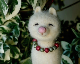 Alpaca needle felted animals,small alpaca, alpaca nursery decor,toddler gift