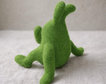 Seres silenciosos Objetos de arte de fieltro Figura animal verde, Decoración de fantasía