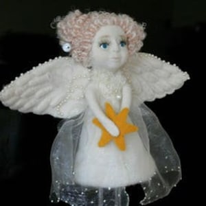 To order Christmas angel, angel tree topper, ornaments Christmas tree ,figurine angel christmas, angel needle felted