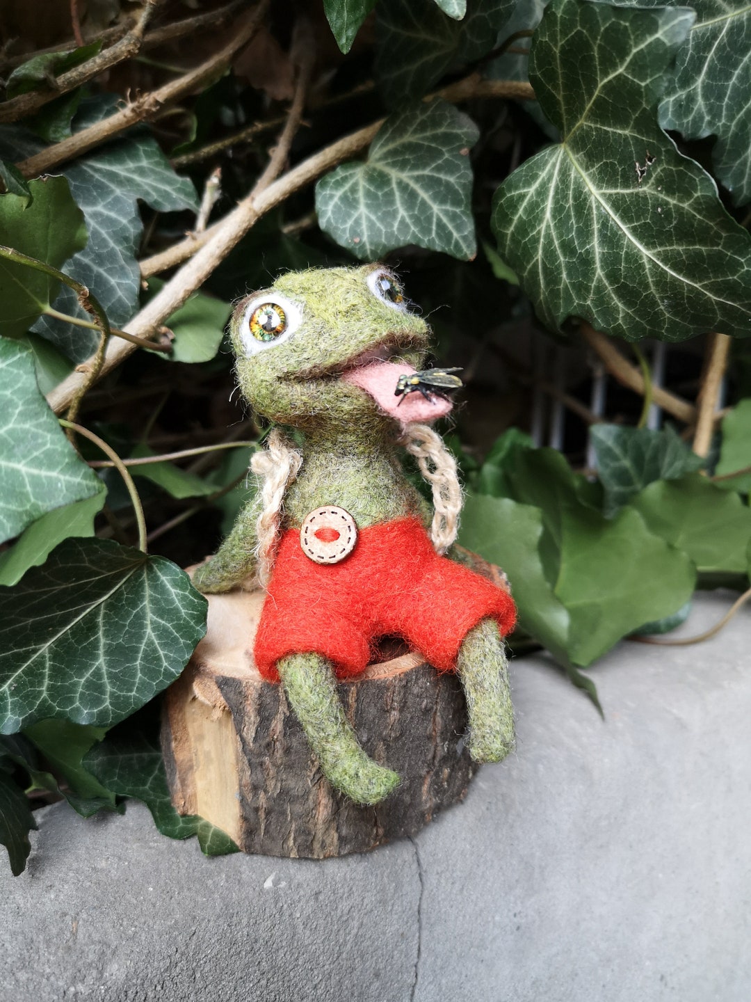 Frog Raptor Frog Figurine, Animals Felted Toy,figurine Toad ,gift Frog, Green Frog ...