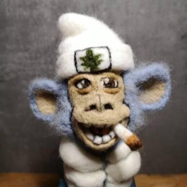 Smoking Monkey Toy Etsy