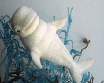 beluga whale felt toy toy sea animals felted toys realistic animals toy fish