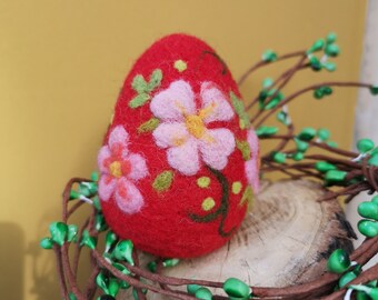 Needle felted egg Easter eggs deco pendant egg home ornament Easter