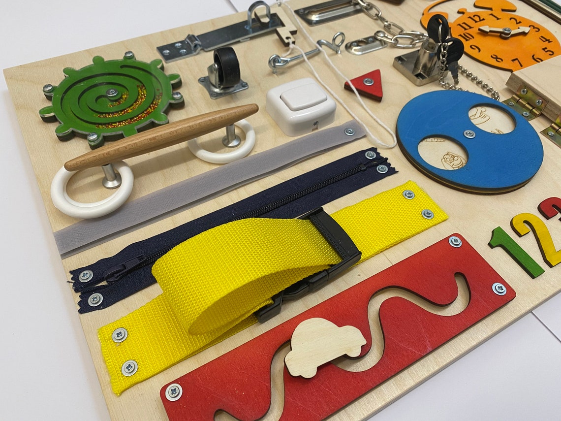 Activity board for toddler Fidget board baby Gift for baby Etsy