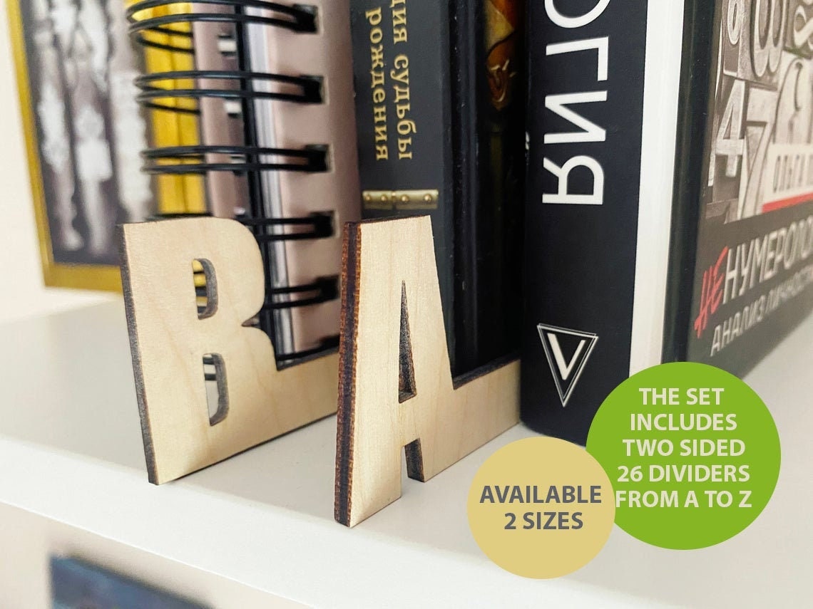 Wooden Vinyl Record Dividers, Vinyl Record Storage, Book Dividers, Bo…