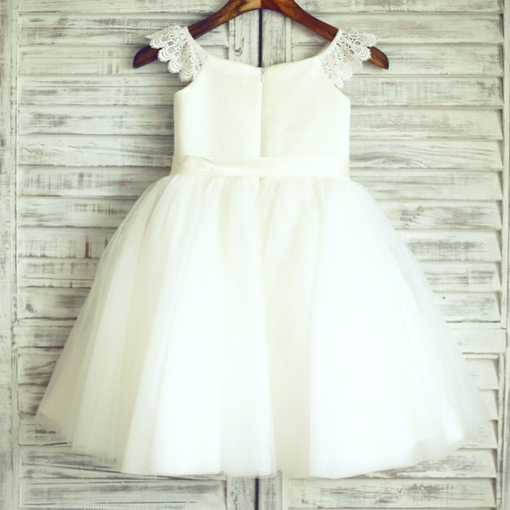 ivory flower girl dresses with sleeves