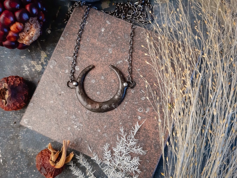 Crescent Moon Dainty Moon Necklace Boho Necklace. Simple moon pendant