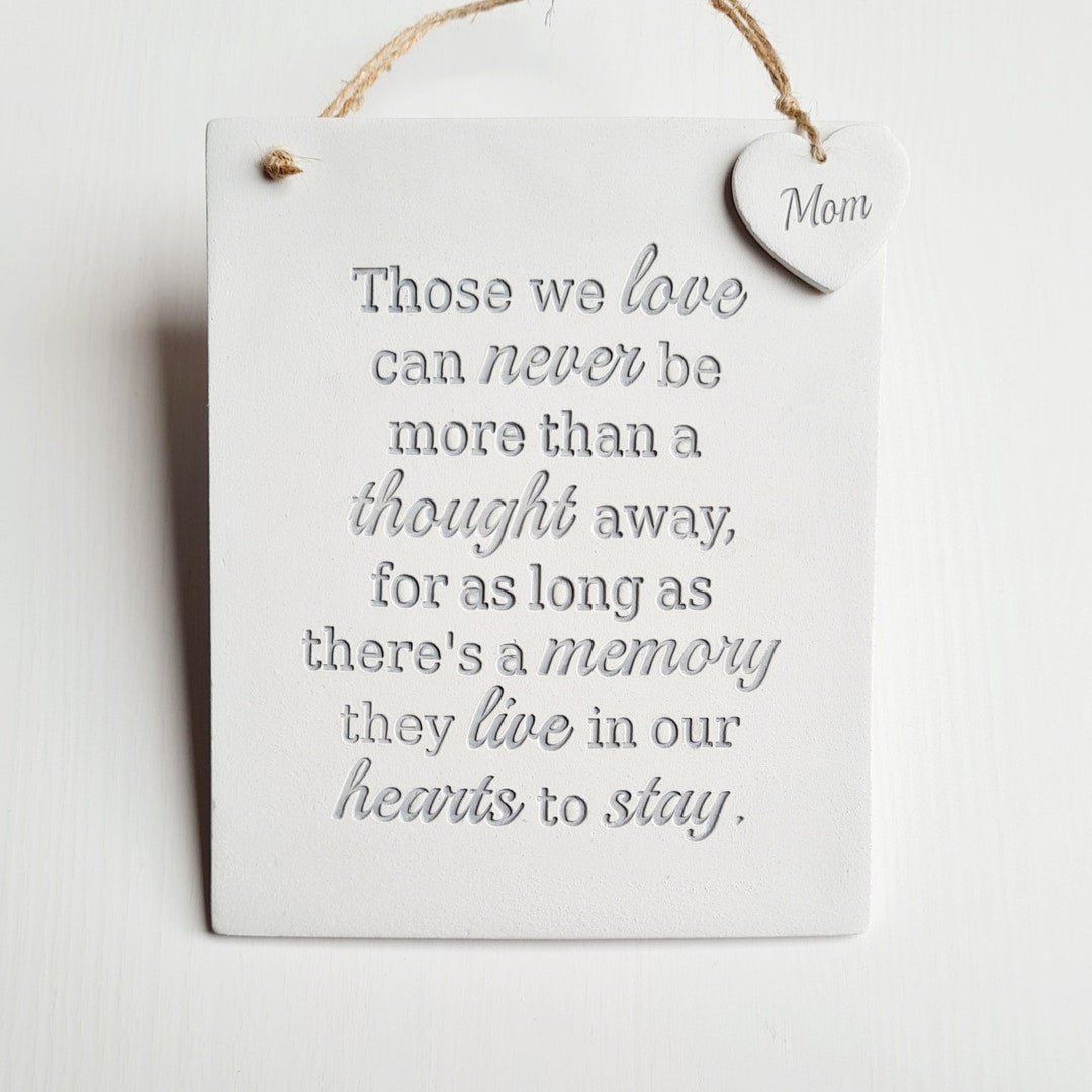 Grief Bereavement Keepsake Gift Loss of a Loved One Comforting Quote
