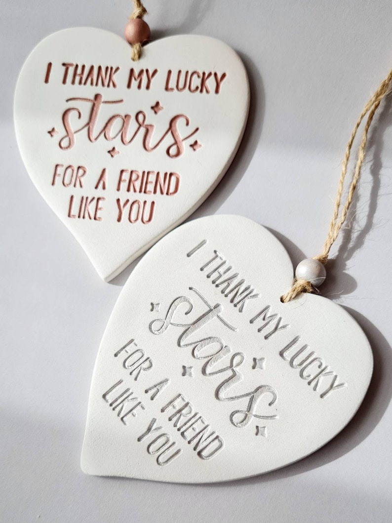 Thoughtful gift for special friend thank you gift thank my lucky stars for you just because appreciation keepsake image 3