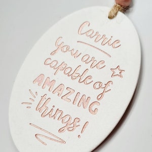 Personalised achievement gift - capable of amazing things- graduation gift - exam results - new job career - proud of you gift