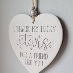 Thoughtful gift for special friend thank you gift thank my lucky stars for you just because appreciation keepsake Silver