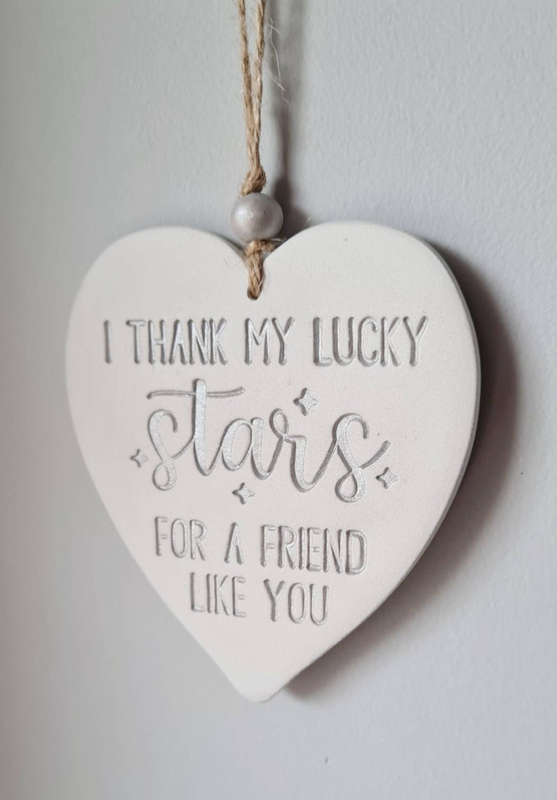 Thoughtful gift for special friend thank you gift thank my lucky stars for you just because appreciation keepsake Silver