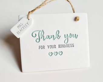 Kindness thank you keepsake gift - personalised thanks for being so kind ornament - thoughtful gift for someone special