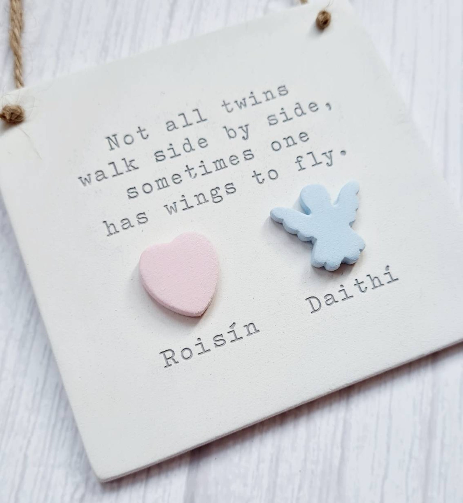 Twin Baby Loss Memorial Plaque Remembrance of an Angel Twin Etsy
