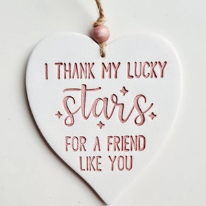 Thoughtful gift for special friend thank you gift thank my lucky stars for you just because appreciation keepsake image 5