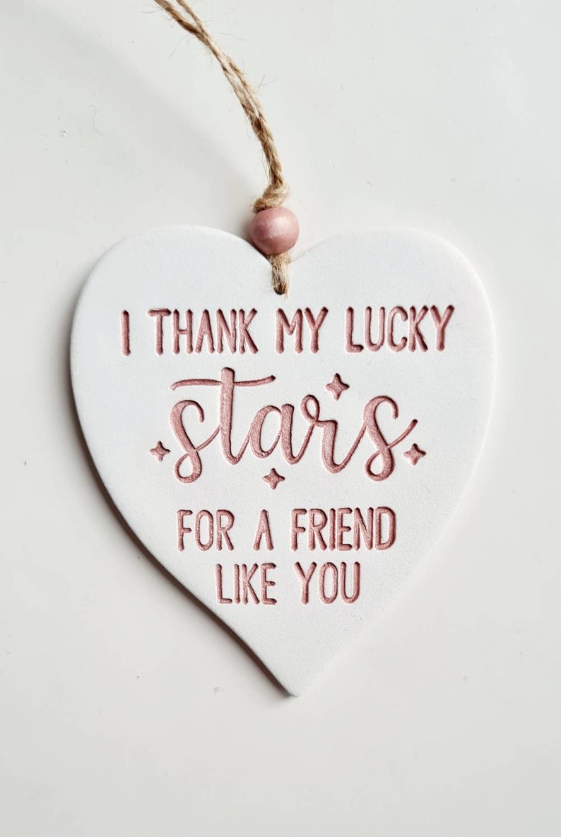Thoughtful gift for special friend thank you gift thank my lucky stars for you just because appreciation keepsake image 5