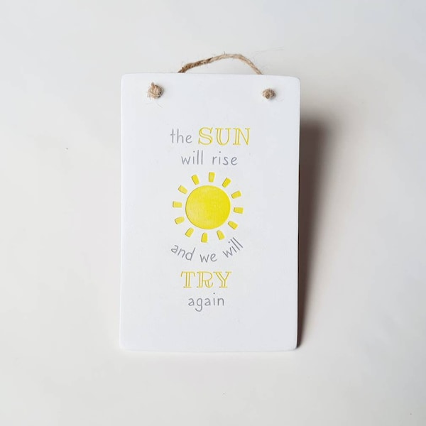 IVF infertility hope gift -  the sun will rise and we will try again - sending luck and support for trying to conceive - disappointment