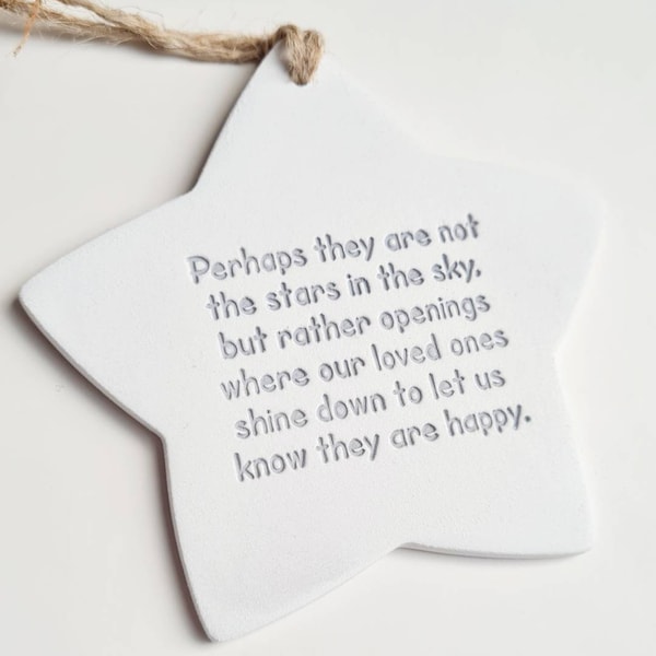 Bereavement keepsake gift- Eskimo Proverb, stars in the sky- remembering a loved one- thinking of you, in sympathy gift