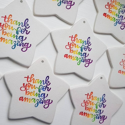 Thank You for Being Amazing Keepsake Gift Rainbow Key Worker Etsy UK