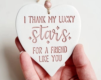 Thoughtful gift for special friend - thank you gift- thank my lucky stars for you- just because appreciation keepsake
